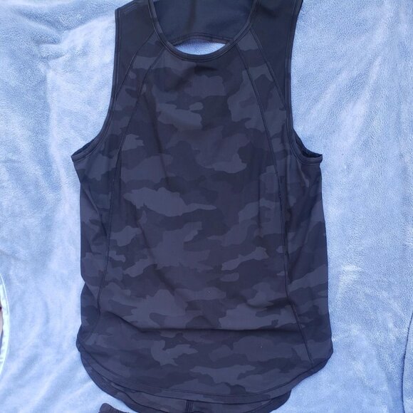 Lululemon Athletica Camo Set:  Tank with mesh and back vent and shorts - Picture 1 of 15